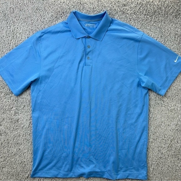 Nike Shirt Mens Extra Large Golf Polo Light Blue Fit Dry Classic Activewear - Picture 1 of 4